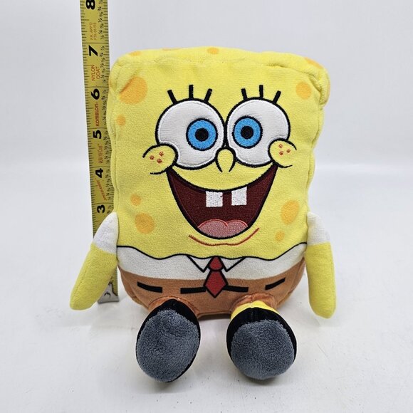 Nickelodeon Spongebob Squarepants Sitting Plush Stuffed Toy Doll Yellow 7 in - Picture 9 of 9